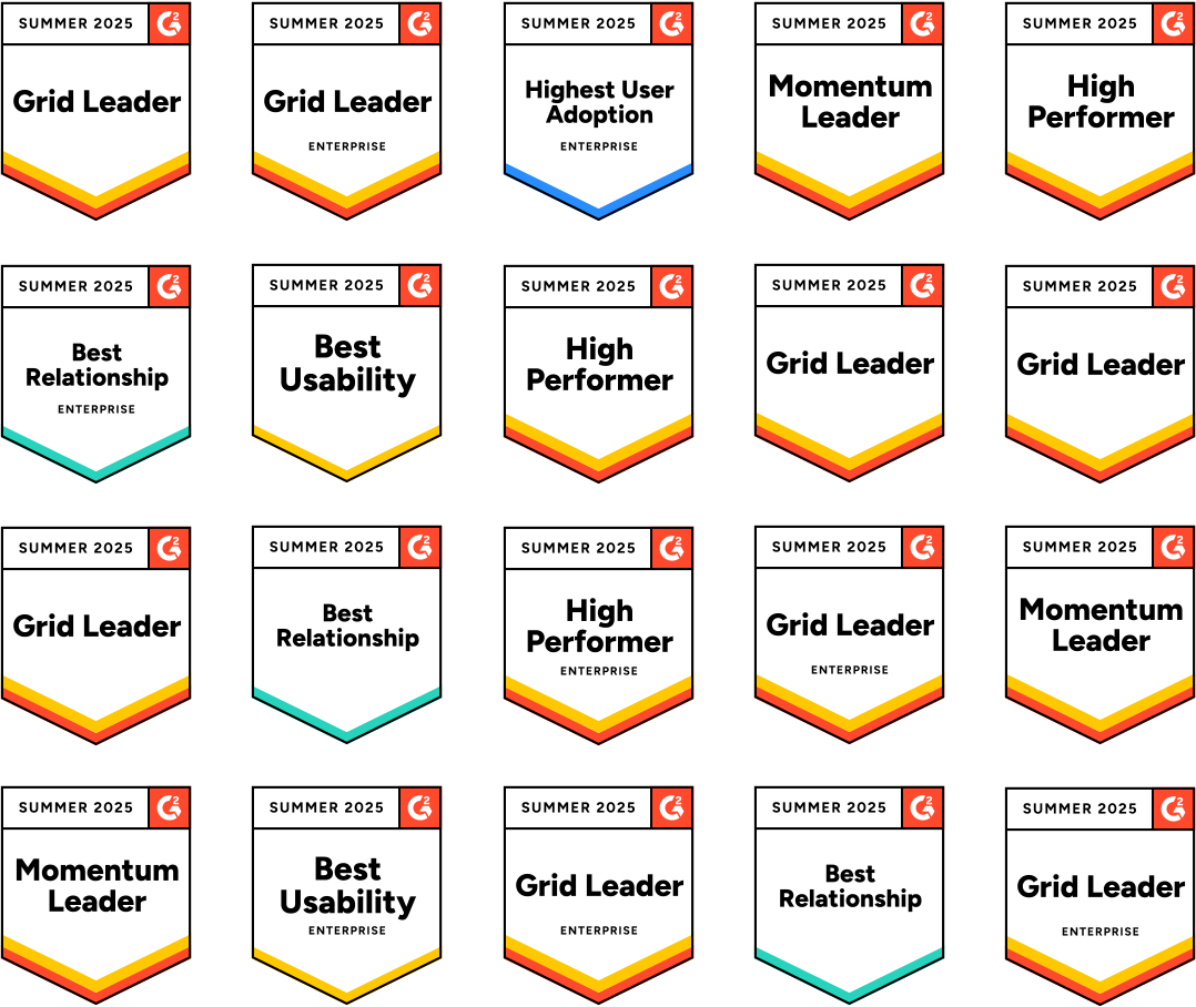 G2 All Badges (Summer 2025)